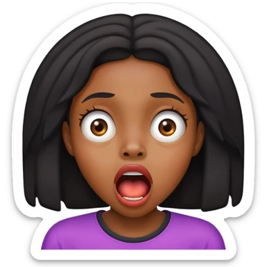 Black girl shoked  sticker