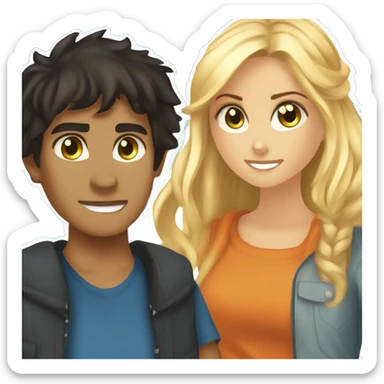 Percy Jackson and Annabeth  sticker