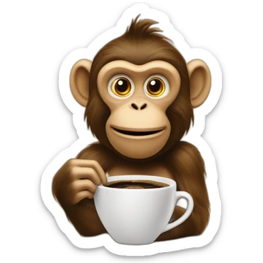 monkey coming out of the coffee from douwe egberts sticker
