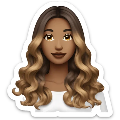 girl bong balayage brown to dark blonde sticker