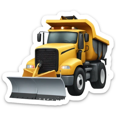 King driving a snow plow sticker