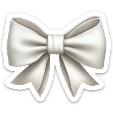 white bow  sticker