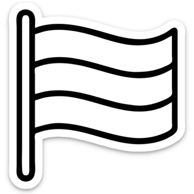 minimalist icon of the German flag, dark gray with gray outline sticker