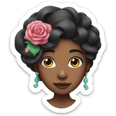 Rosa black mermaid  sticker