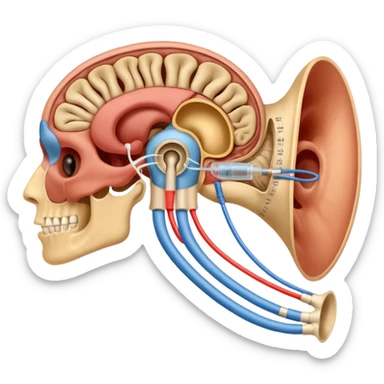auditory system anatomy sticker