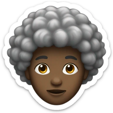 An Afro boy sticker