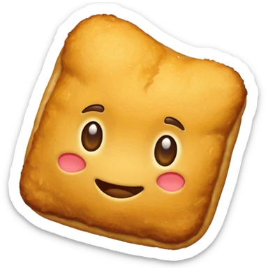 make a nugget emoji. it is important that the image has no face, no eyes, no nose, and no mouth, and no pink cheeks sticker