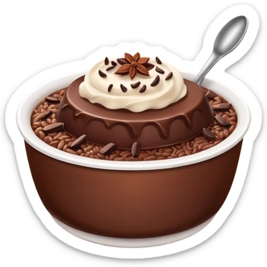 chocolate rice pudding sticker