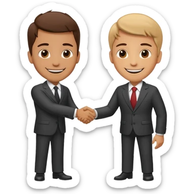 two person approached, shook hands, and was easy with all of them, jovial and joking, moving between French, English, and Spanish. sticker