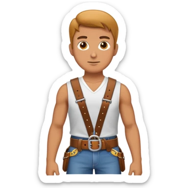 Père avec une ceinture  sticker