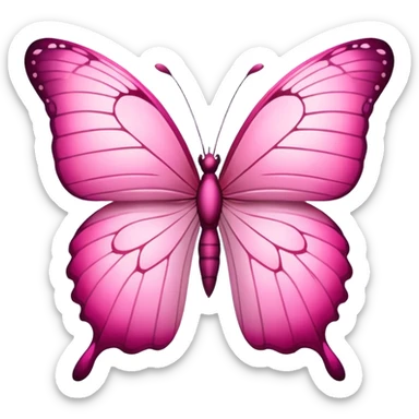 Pink butterfly  sticker
