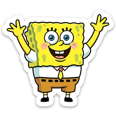 spongebob throwing up sticker