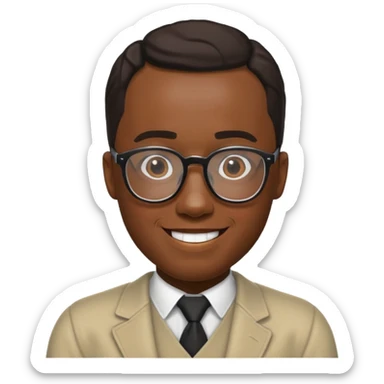 diddy with glasses but white sticker