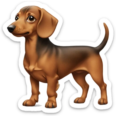 Daschund with mohawk sticker