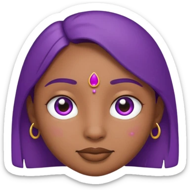 indian desi purple emoji sticker
