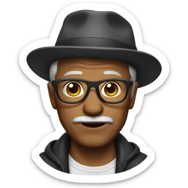 Old man with swag sticker