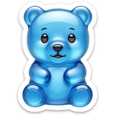 blue gummy bear sticker