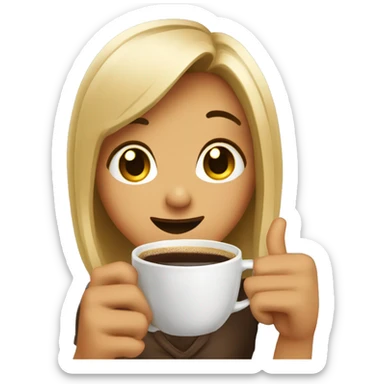 asking a friend to drink a cute coffee with me sticker