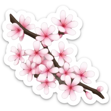 Pink and white sakuras sticker
