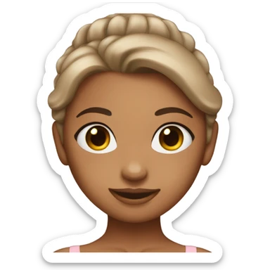 Tan skin girl ballerina  sticker