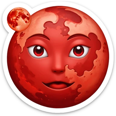 Blood moon sticker