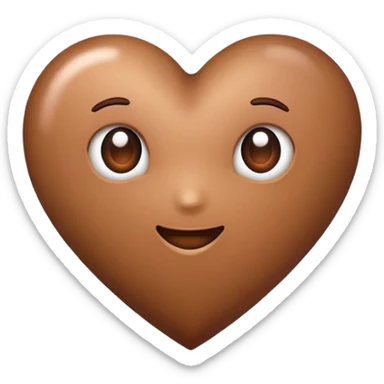 brown heart sticker