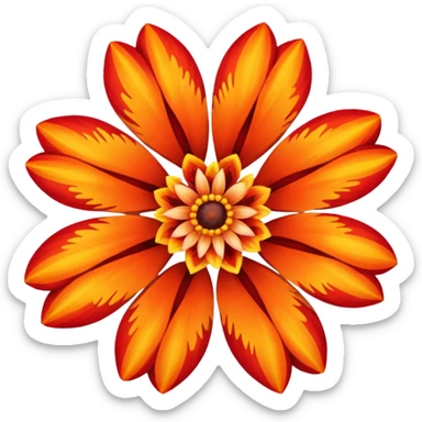 Fire wheel flower sticker