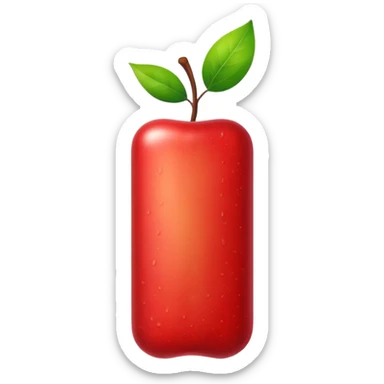 Create an emoji of an energy bar that you can eat. It should look like an apple emoji. sticker