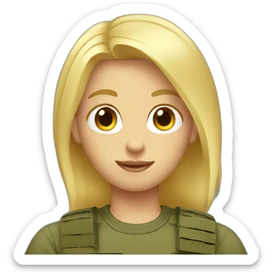 blond hair boyfriend in army t-shirt sticker