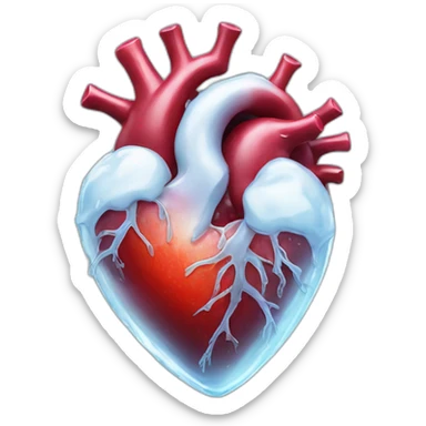 Realistic Heart ice sticker