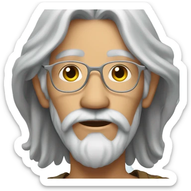 gray haired hippie fairy sticker