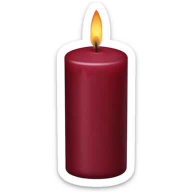 Maroon candle sticker