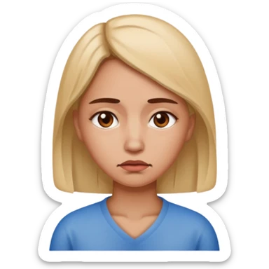 chronic diseases (diabets) woman iOS emoji style sticker