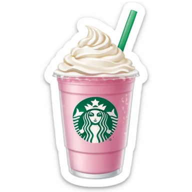 Preppy pink Starbucks drink sticker
