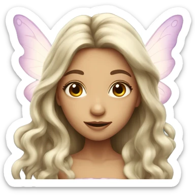 pretty female fairy with long hair sticker
