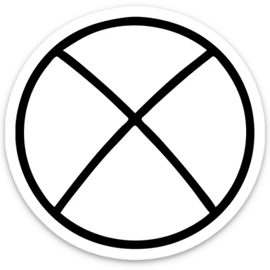 black satin Jewish kippah, viewed from above, minimal vector style sticker