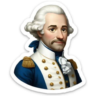 white aristocrat XVIII century sticker