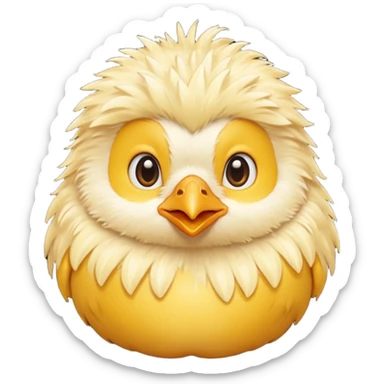 A chick facing forward sticker