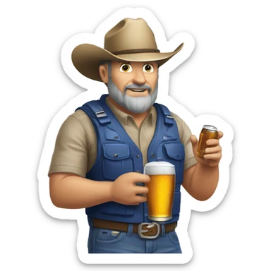 Redneck Uncle Jimmy with his Bud Light sticker