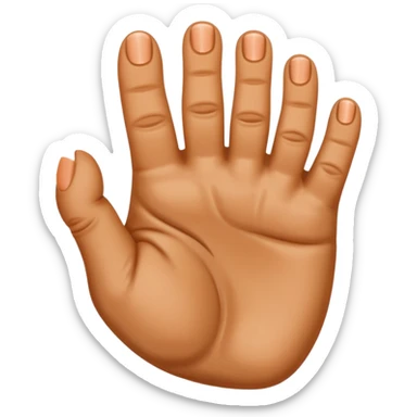 Middle finger toes sticker