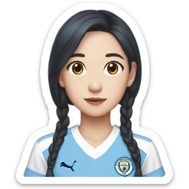 Kim Jisoo in Manchestercity outfit sticker
