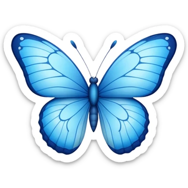 Blue butterfly emoji sticker