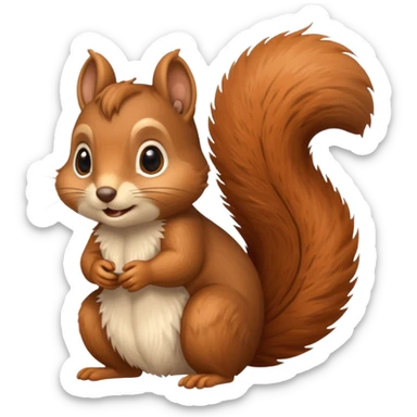 cosy squirrel sticker