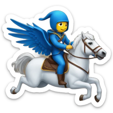 elon riding a blue bird sticker