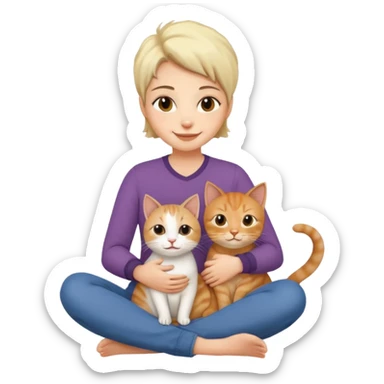 a lesbian and her cat sticker