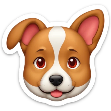 Hund mit einem roten Streifen  sticker