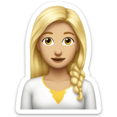 Blondine mergina laikanti vižla (šuo) sticker