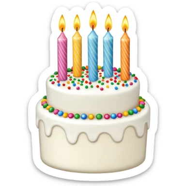 Birthday cake sticker