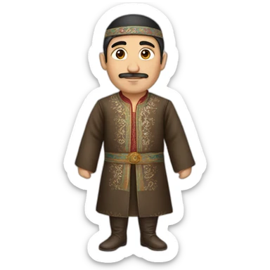 Azerbaijani man in traditional costume sticker