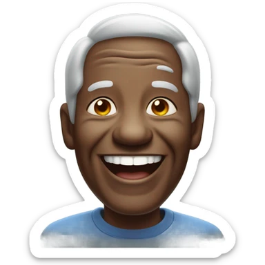Old black man laughing sticker